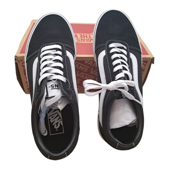 NWT Vans Ward Suede Canvas Sneakers – Black/White – Men’s Size 8.5 ( 26.5 CM ) - Picture 8 of 15